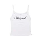 Stray Rats Ratgirl Script Womens Tank Top White