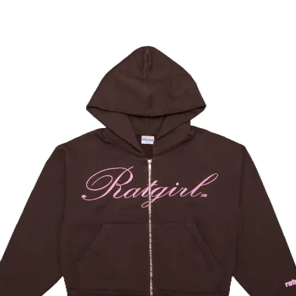 Stray Rats Script Cropped Zip Hoodie (2)